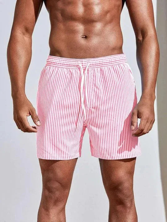 Men's Swim Shorts – Relaxed Fit – Quick-Dry Breathable Blend – Adjustable Drawstring Waist