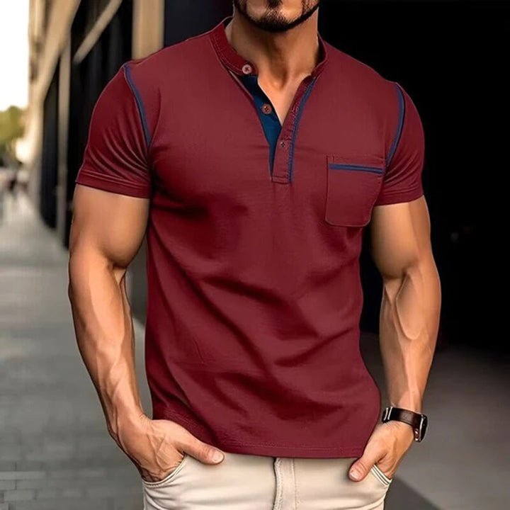 Men’s Polo Shirt – Slim Fit – Breathable Blend – Short Sleeve – Chest Pocket Casual Wear