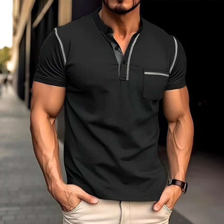 Men’s Polo Shirt – Slim Fit – Breathable Blend – Short Sleeve – Chest Pocket Casual Wear