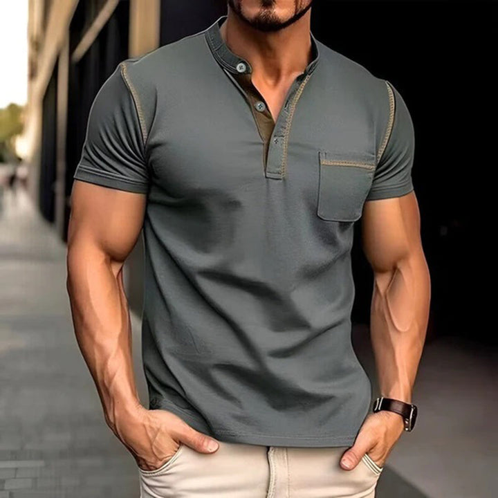Men’s Polo Shirt – Slim Fit – Breathable Blend – Short Sleeve – Chest Pocket Casual Wear