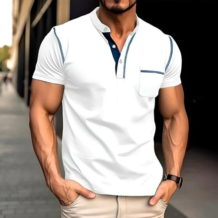 Men’s Polo Shirt – Slim Fit – Breathable Blend – Short Sleeve – Chest Pocket Casual Wear