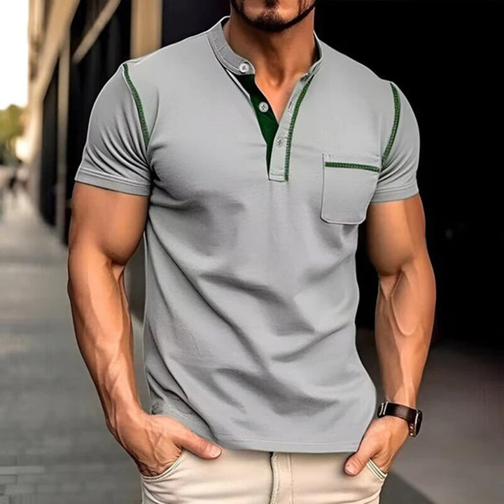 Men’s Polo Shirt – Slim Fit – Breathable Blend – Short Sleeve – Chest Pocket Casual Wear