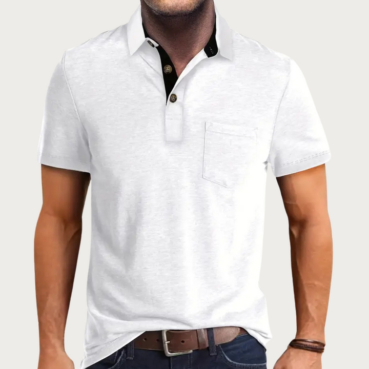 Men’s Polo Shirt - Soft Knit - Regular Fit - Short Sleeve - Chest Pocket Casual Top