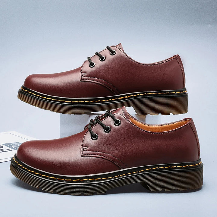 Men’s Oxford Shoes – Smooth Leather – Classic Fit – Formal Lace-Up – Low-Cut Design