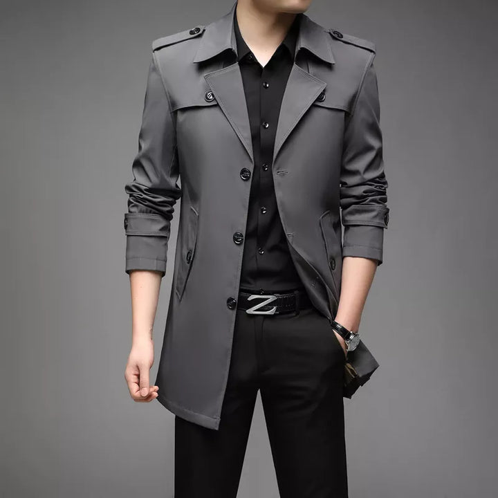 Men’s Trench Coat - Tailored Fit - Double Breasted - Structured Silhouette