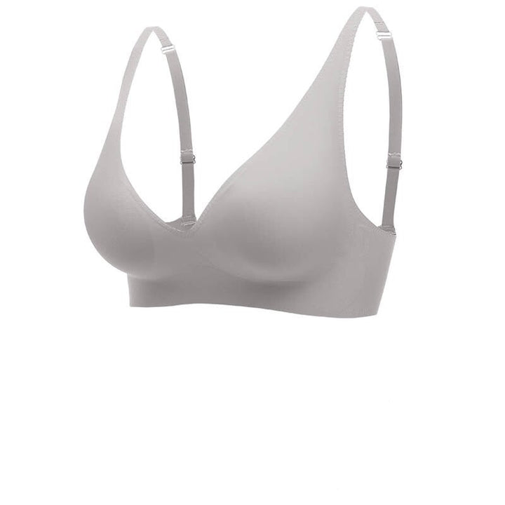 Women’s Seamless Bra – V-Neck – Wide Straps – Soft Breathable Blend – Pull-On Fit