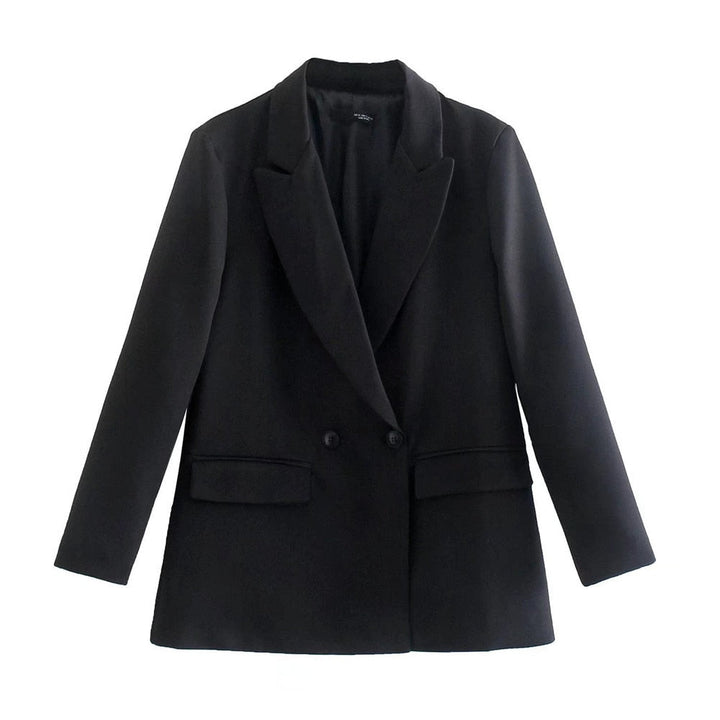 Women's Blazer - Tailored Fit - Double-Breasted - Structured Silhouette - Notched Lapels