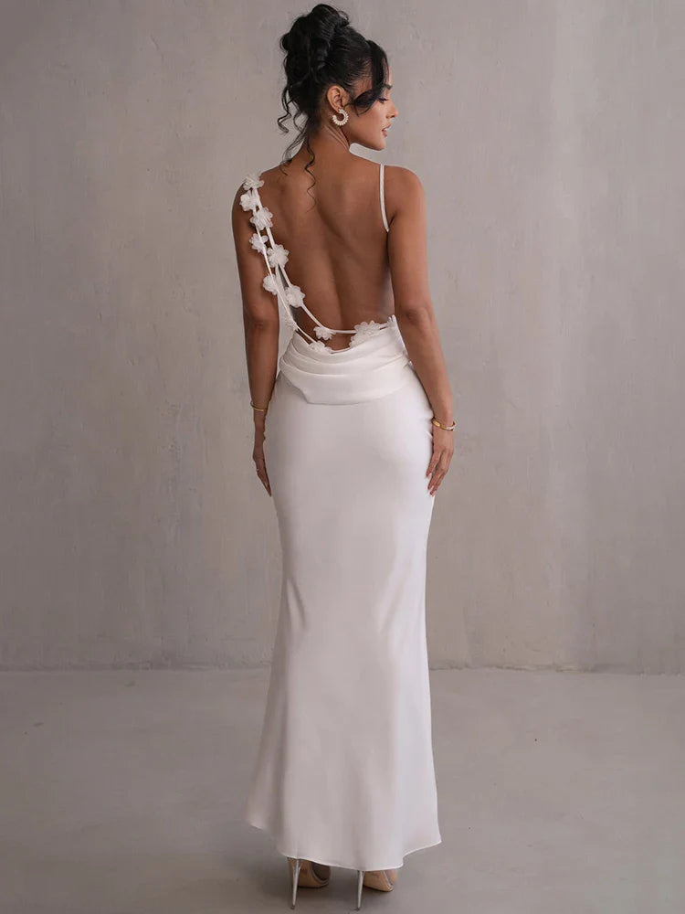 Women's Evening Gown - Satin Floor-Length - Cowl Neck - Spaghetti Straps Elegant Fit