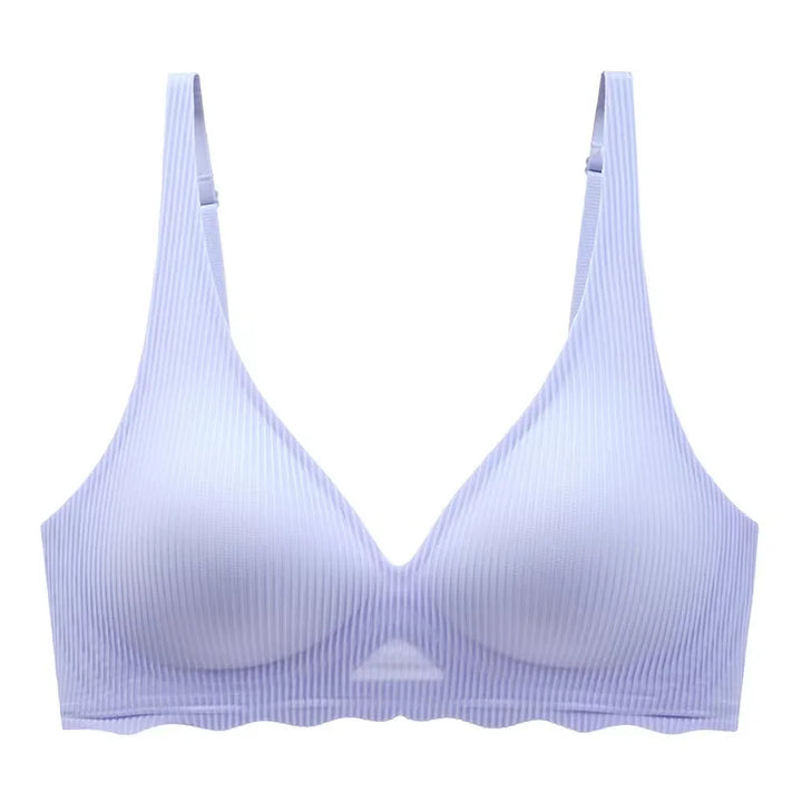 Women’s Seamless Bra – Breathable Blend – Ribbed Texture – Light Support – One-Piece Fit