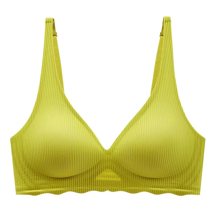 Women’s Seamless Bra – Breathable Blend – Ribbed Texture – Light Support – One-Piece Fit