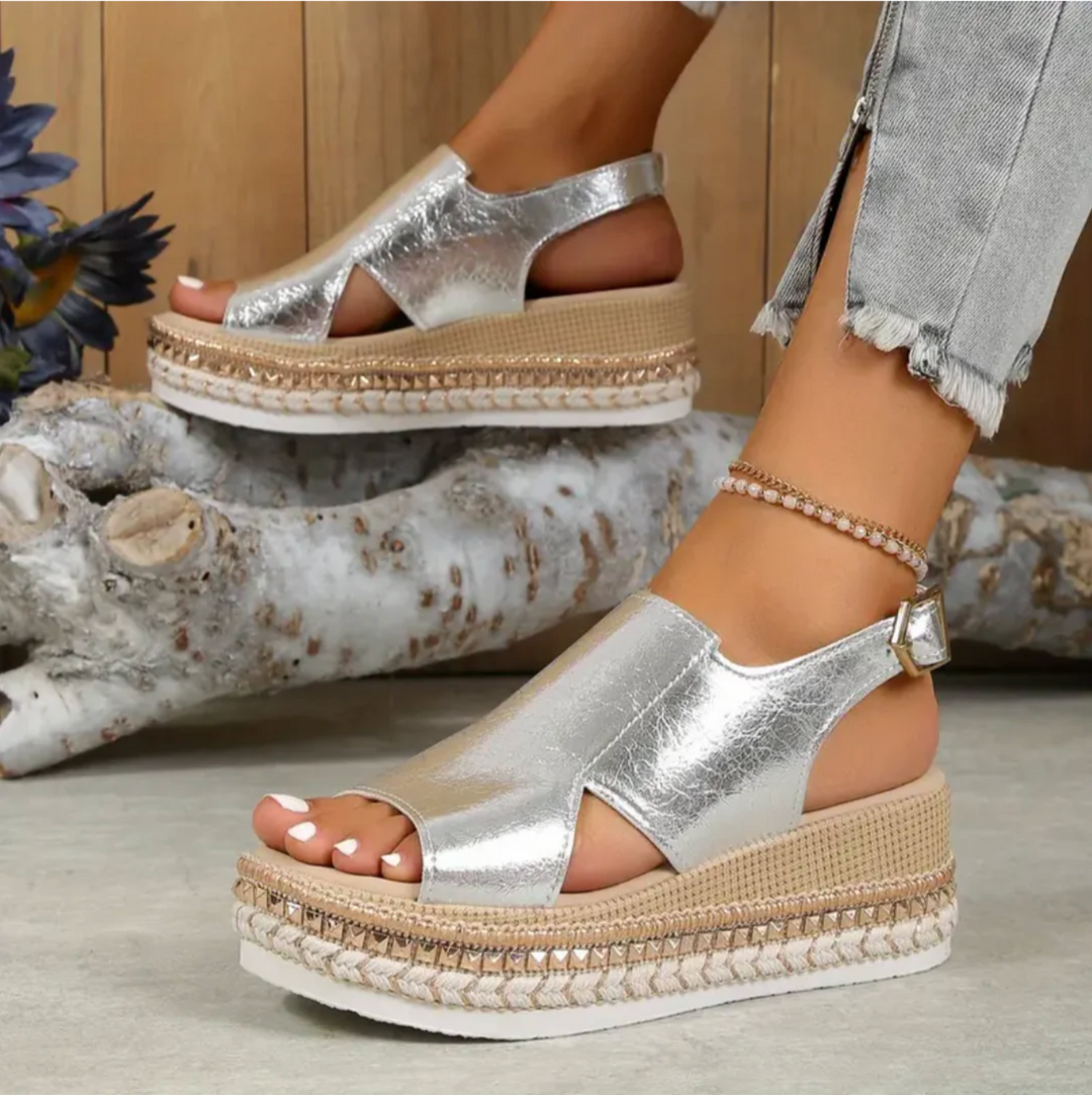 Women’s Orthopedic Sandals - Open Toe - Cushioned Insole - Adjustable Slingback Strap