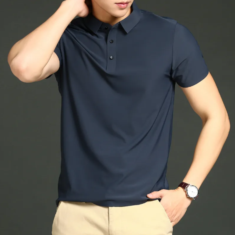 Men’s Polo Shirt - Slim Fit - Lightweight Luxury Fabric - Short Sleeve Casual Style
