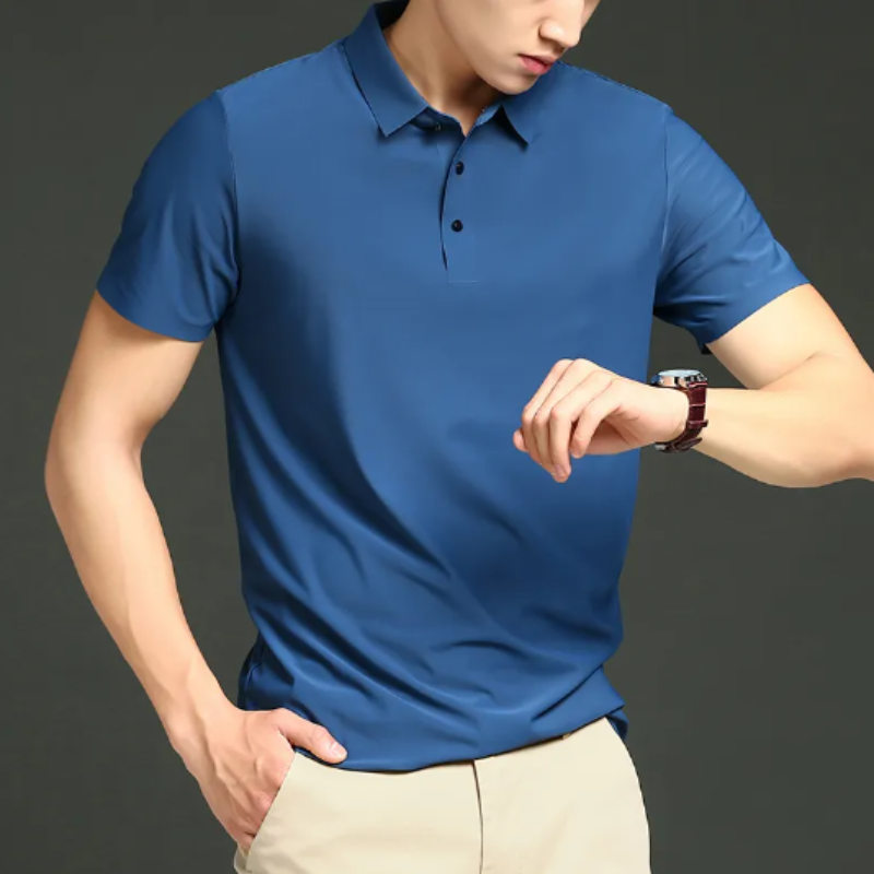 Men’s Polo Shirt - Slim Fit - Lightweight Luxury Fabric - Short Sleeve Casual Style