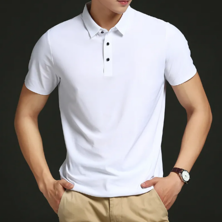 Men’s Polo Shirt - Slim Fit - Lightweight Luxury Fabric - Short Sleeve Casual Style