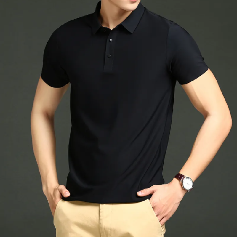 Men’s Polo Shirt - Slim Fit - Lightweight Luxury Fabric - Short Sleeve Casual Style