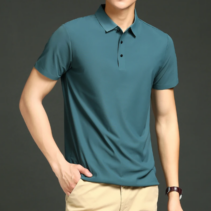 Men’s Polo Shirt - Slim Fit - Lightweight Luxury Fabric - Short Sleeve Casual Style