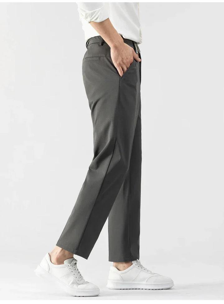 Men’s Slim Fit Trousers – Tailored Cut – Lightweight Fabric – Business Casual Style