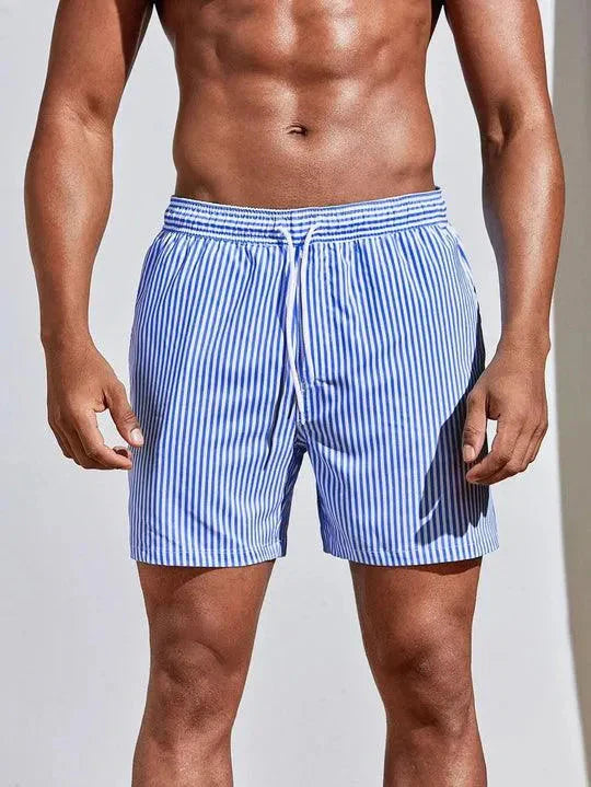 Men's Swim Shorts – Relaxed Fit – Quick-Dry Breathable Blend – Adjustable Drawstring Waist