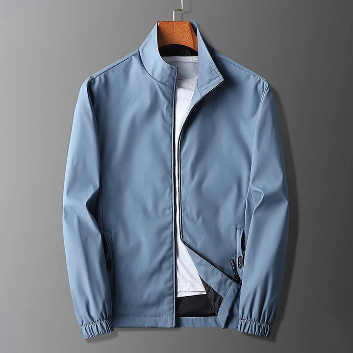 Men’s Jacket – Slim Fit – Stand Collar – Zippered Pockets – Elastic Cuffs