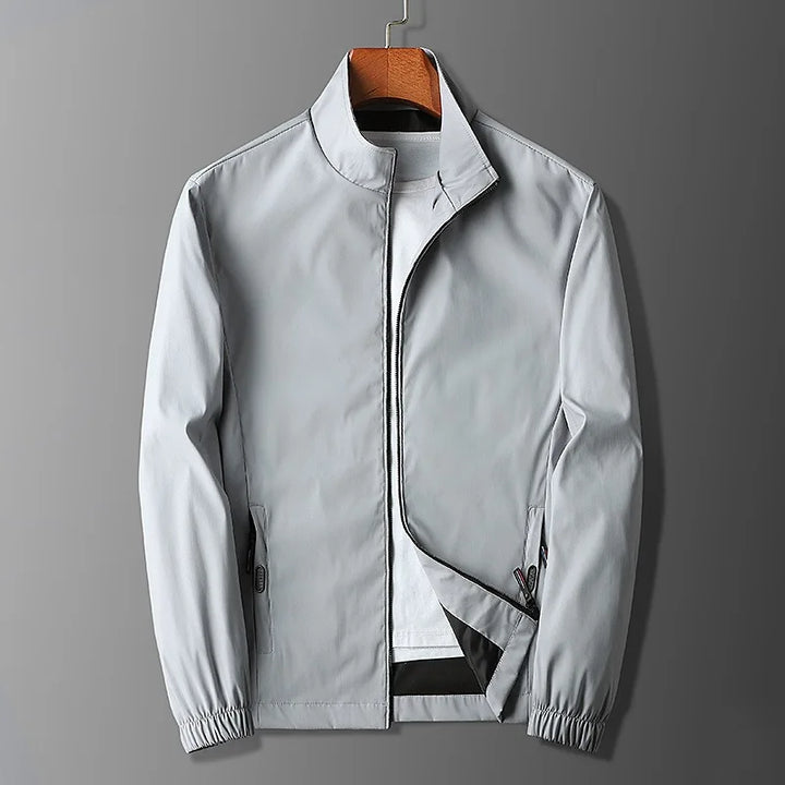 Men’s Jacket – Slim Fit – Stand Collar – Zippered Pockets – Elastic Cuffs