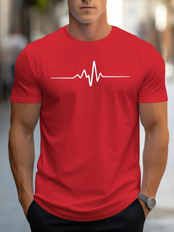 Men’s T-Shirt – Slim Fit – Soft Knit – Crew Neck – Short Sleeve – Graphic Print