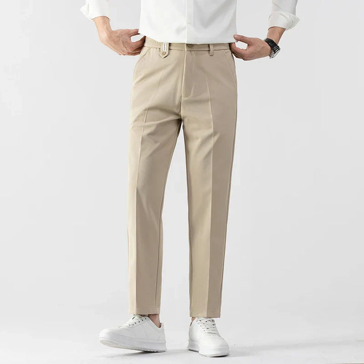 Men’s Slim Fit Trousers – Tailored Cut – Lightweight Fabric – Business Casual Style