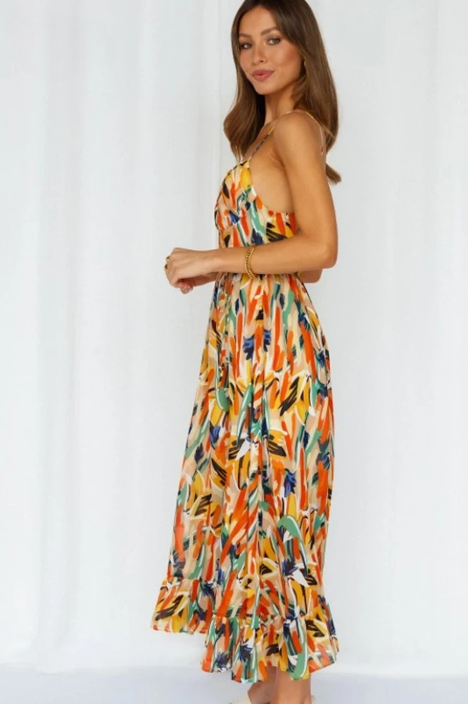Women's Sleeveless Sundress - A-Line Flowy Fit - Sweetheart Neckline - Lightweight Breathable