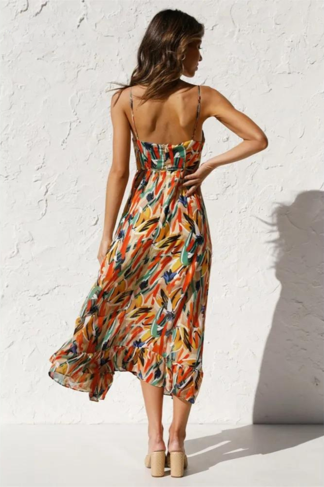 Women's Sleeveless Sundress - A-Line Flowy Fit - Sweetheart Neckline - Lightweight Breathable