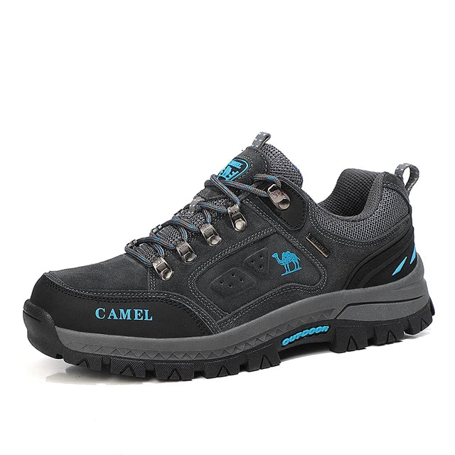 Men’s Hiking Shoes – Suede Upper – Reinforced Toe – Rubber Grip Sole – Outdoor Trekking