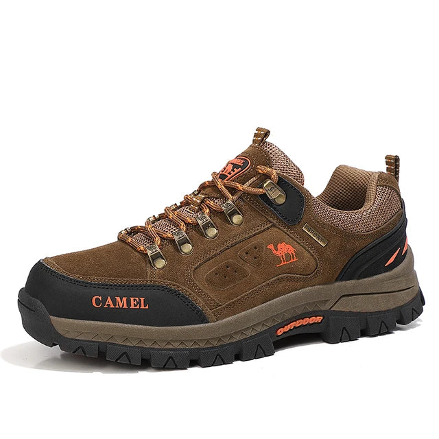 Men’s Hiking Shoes – Suede Upper – Reinforced Toe – Rubber Grip Sole – Outdoor Trekking