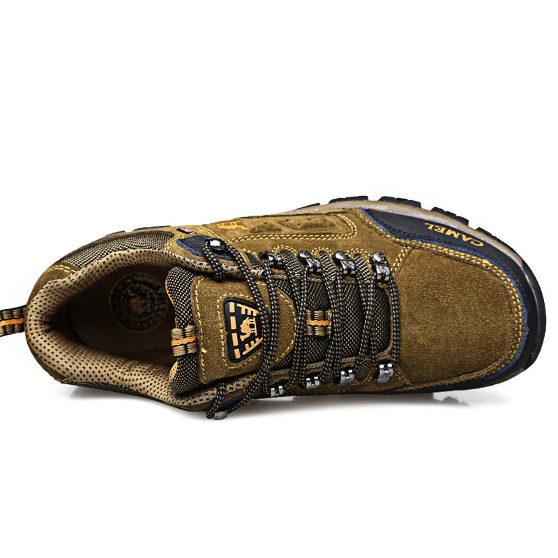 Men’s Hiking Shoes – Suede Upper – Reinforced Toe – Rubber Grip Sole – Outdoor Trekking