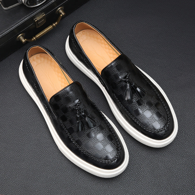 Men’s Loafers – Embossed Texture – Tassel Detail – Slip-On – Regular Fit – Dress Casual