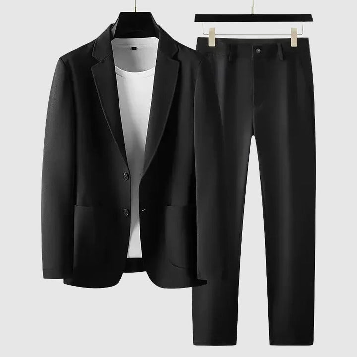 Men’s Suit Set – Tailored Fit Blazer & Slim Fit Trousers – Notched Lapel