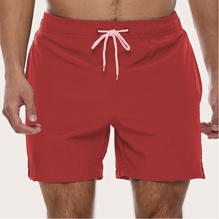 Men’s Swim Trunks – Quick-Dry Fabric – Regular Fit – Mid-Length – Elastic Waistband