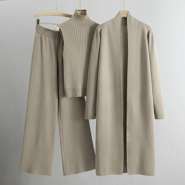 Women’s Long Cardigan – Soft Knit – Relaxed Fit – Open Front – Minimalist Layering Piece