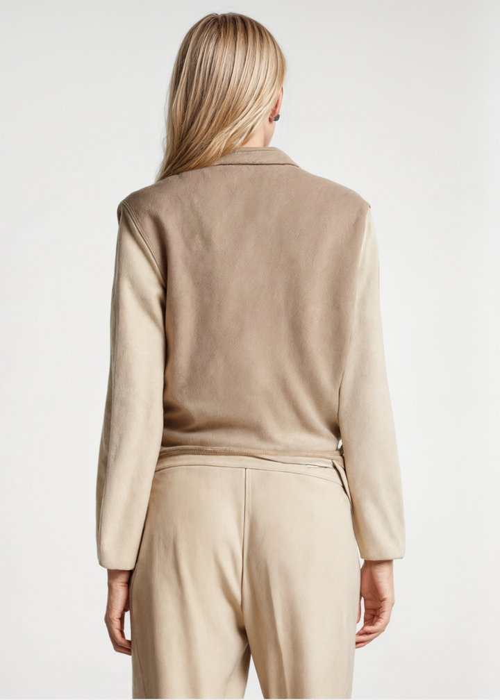 Women’s Vest – Cashmere – Relaxed Fit – Deep V-Neck – Tie Front – Waist Length