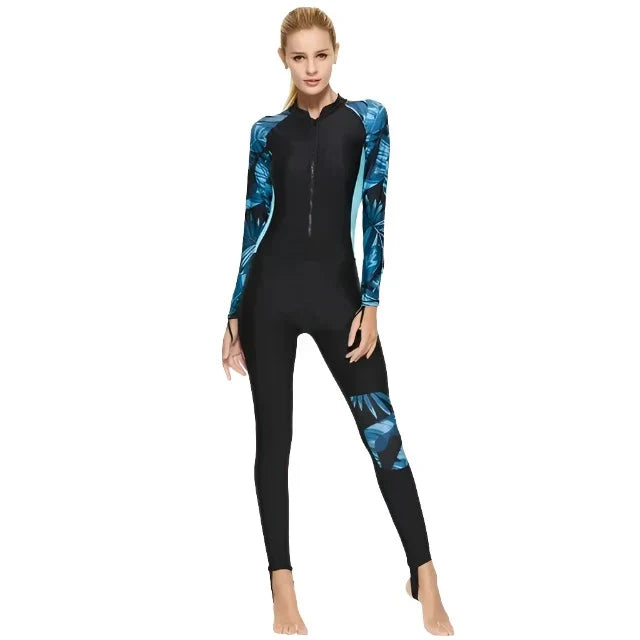 Women’s Diving Suit - Slim Fit - Long Sleeve - Front Zip - Sun Protection