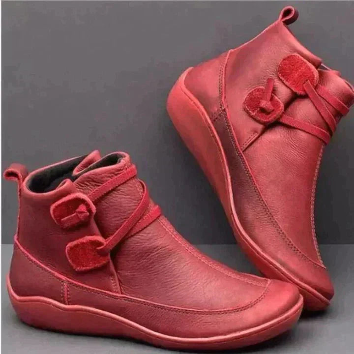 Women’s Mid-Top Boots – Supportive Fit – Adjustable Strap – Water-Resistant – Casual Comfort