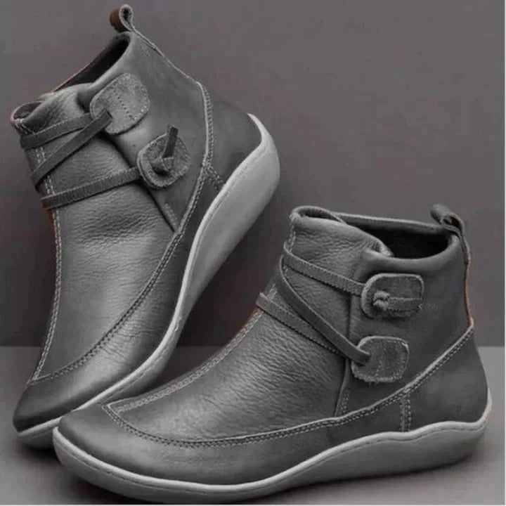 Women’s Mid-Top Boots – Supportive Fit – Adjustable Strap – Water-Resistant – Casual Comfort