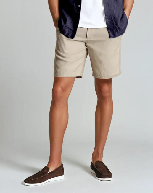 Men’s Tailored Shorts – Slim Fit – Natural Fibers – Lightweight Breathable Fabric