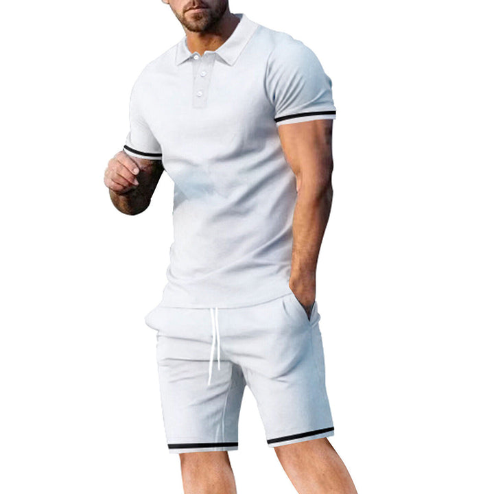 Men’s Polo Shirt and Shorts Set – Slim Fit – Cotton Blend – Sporty Style