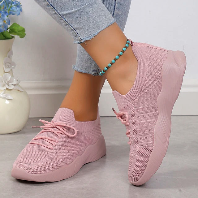 Women’s Slip-On Sneakers - Cushioned Sole - Lightweight Flexible Fit