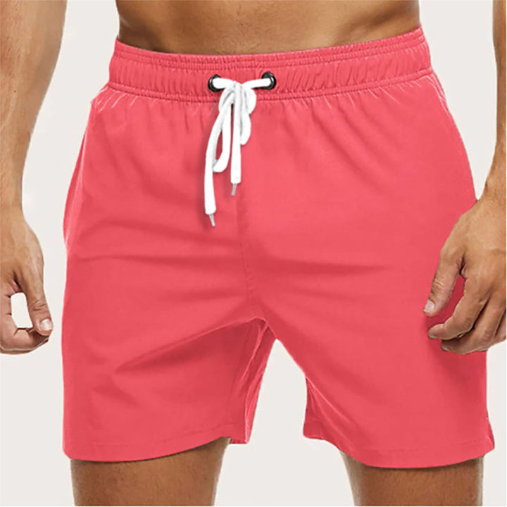 Men’s Swim Trunks – Quick-Dry Fabric – Regular Fit – Mid-Length – Elastic Waistband