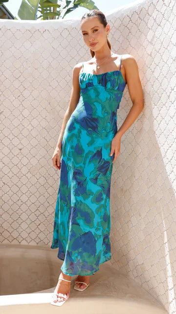 Women's Slip Dress - Satin Silk Texture - Spaghetti Straps - Elegant Evening Wear