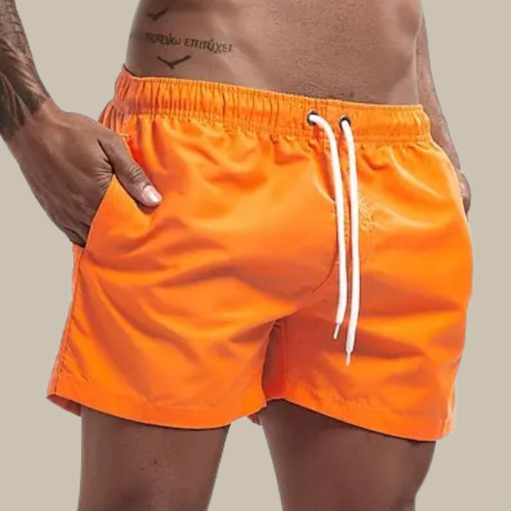 Men’s Swim Shorts – Relaxed Fit – Fast-Drying – Mid-Thigh – Adjustable Waistband