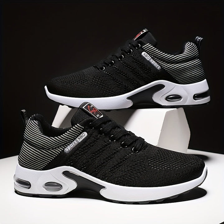 Unisex Athletic Sneakers – Knit Mesh Upper – Cushioned Sole – Non Slip – Lace-Up Fit