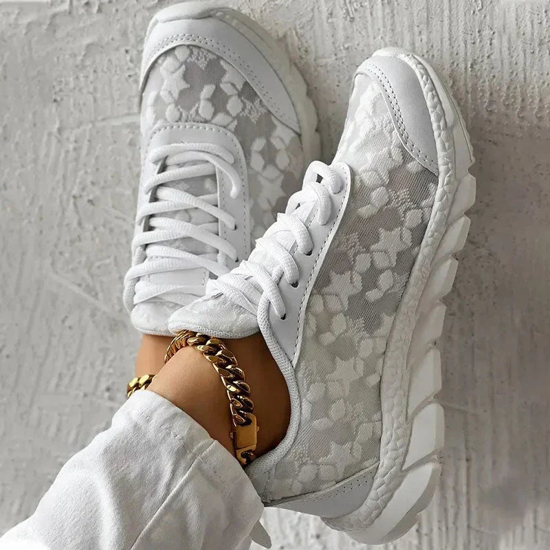 Women’s Sneakers - Cushioned Sole - Casual Comfort Fit