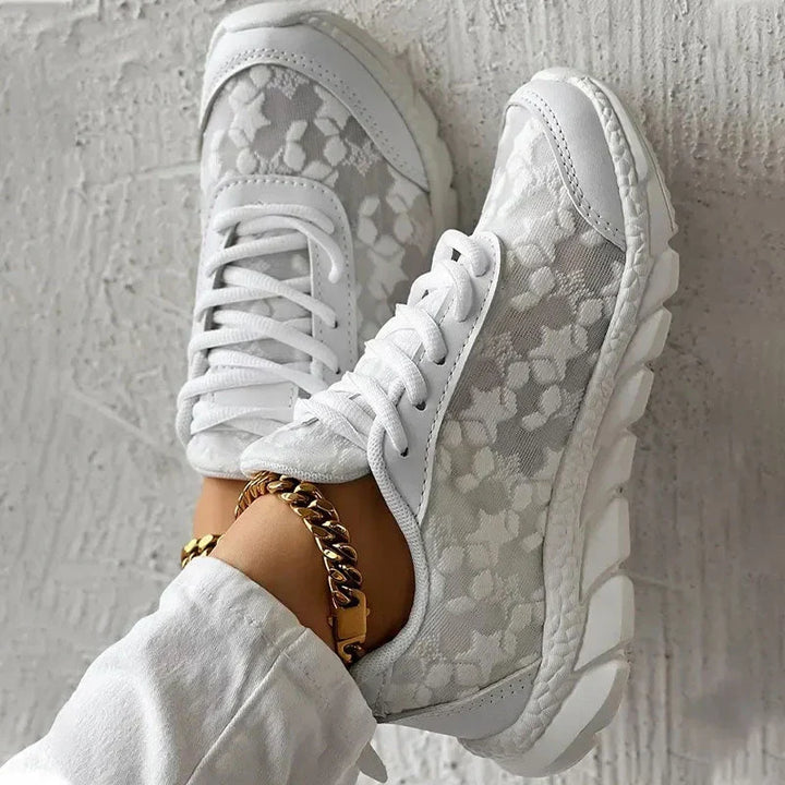 Women’s Sneakers - Cushioned Sole - Casual Comfort Fit