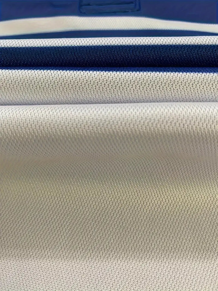 Men’s Polo Shirt – Slim Fit – Striped Chest Design – Short Sleeve Breathable