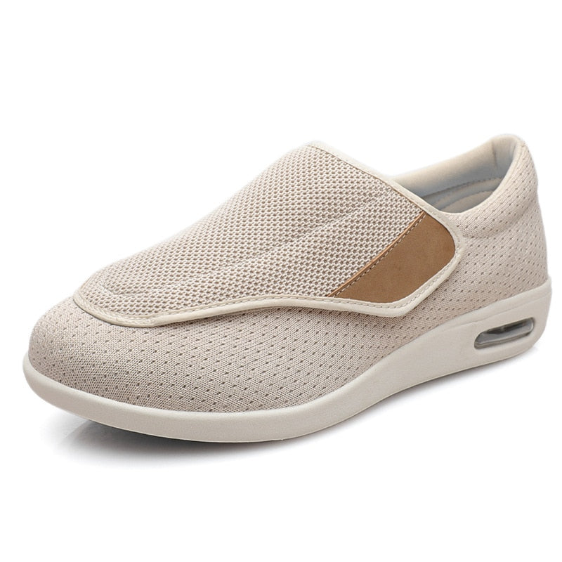 Men’s Comfort Shoes – Wide Fit – Soft Knit Upper – Cushioned Sole – Adjustable Strap